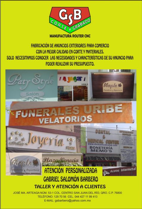 MANUFACTURA DE CORTE Y GRABADO